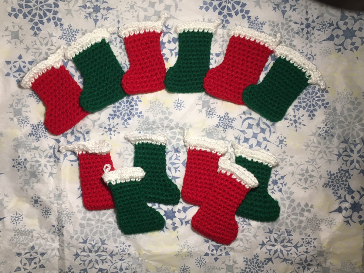 Mini Stocking Ornaments Crochet Pattern
