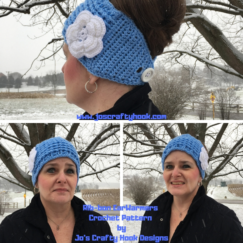 Ribbon Ear Warmers Free Crochet Pattern