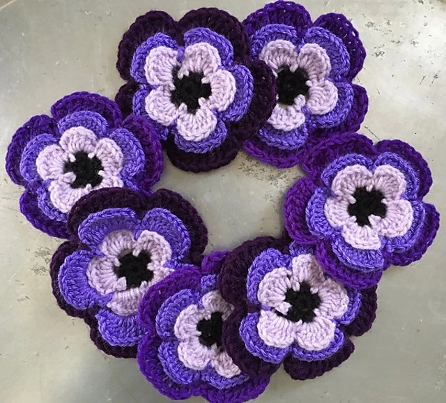 Peony Flower Free Crochet Pattern