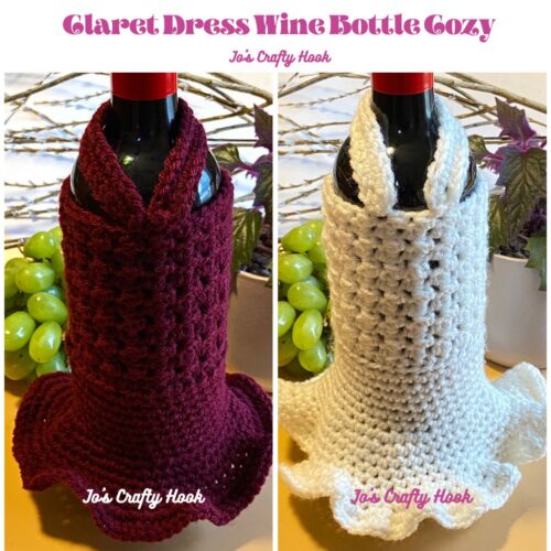 Claret Dress Wine Bottle Cozy Claret Dress Wine Bottle Cozy Crochet Pattern Dress Wine Bottle Cozy