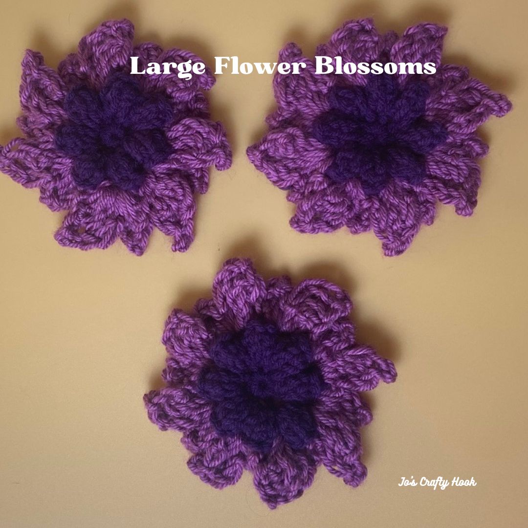 Large Flower Blossom Crochet Pattern
