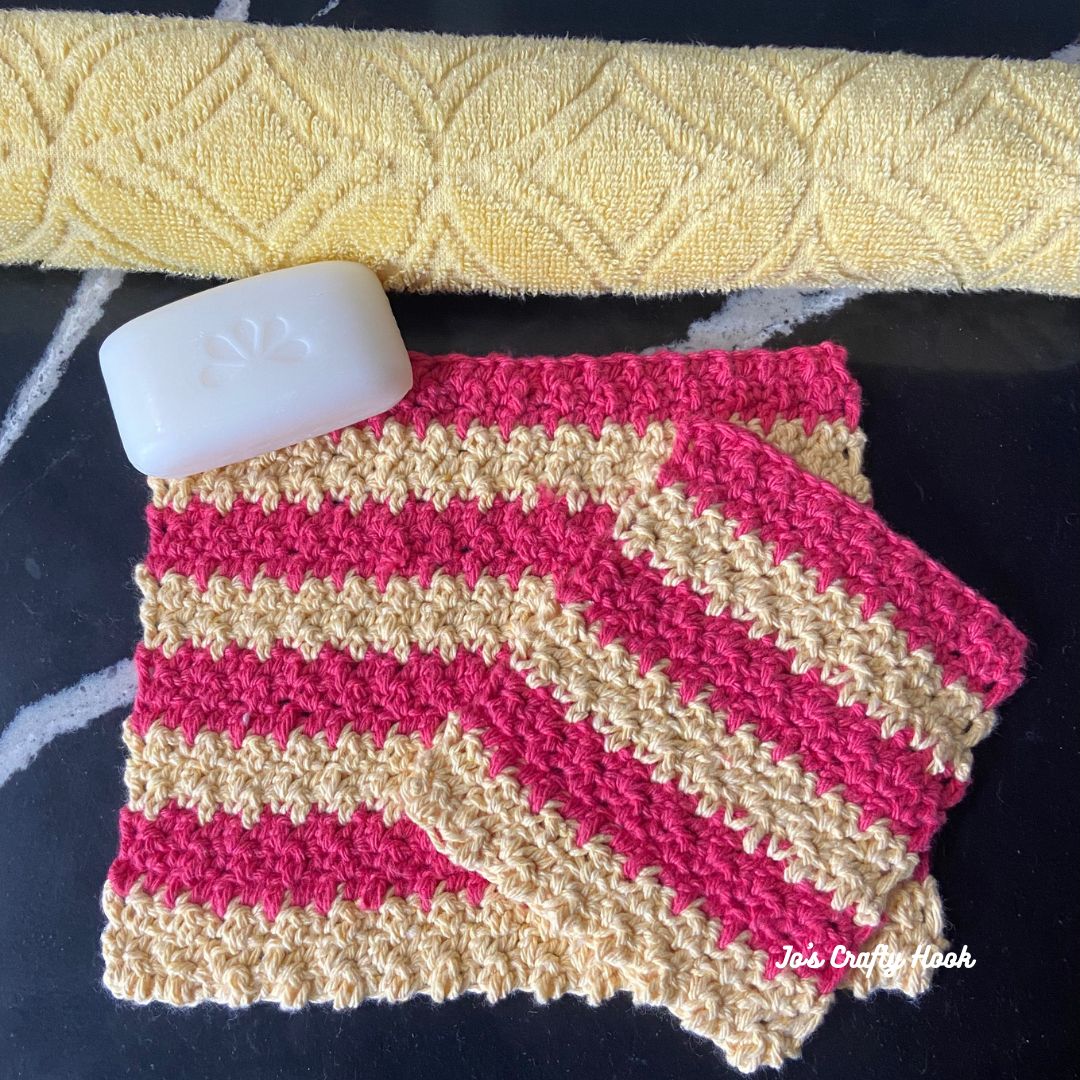 Just an Inch of Color Washcloths Free Crochet Pattern
