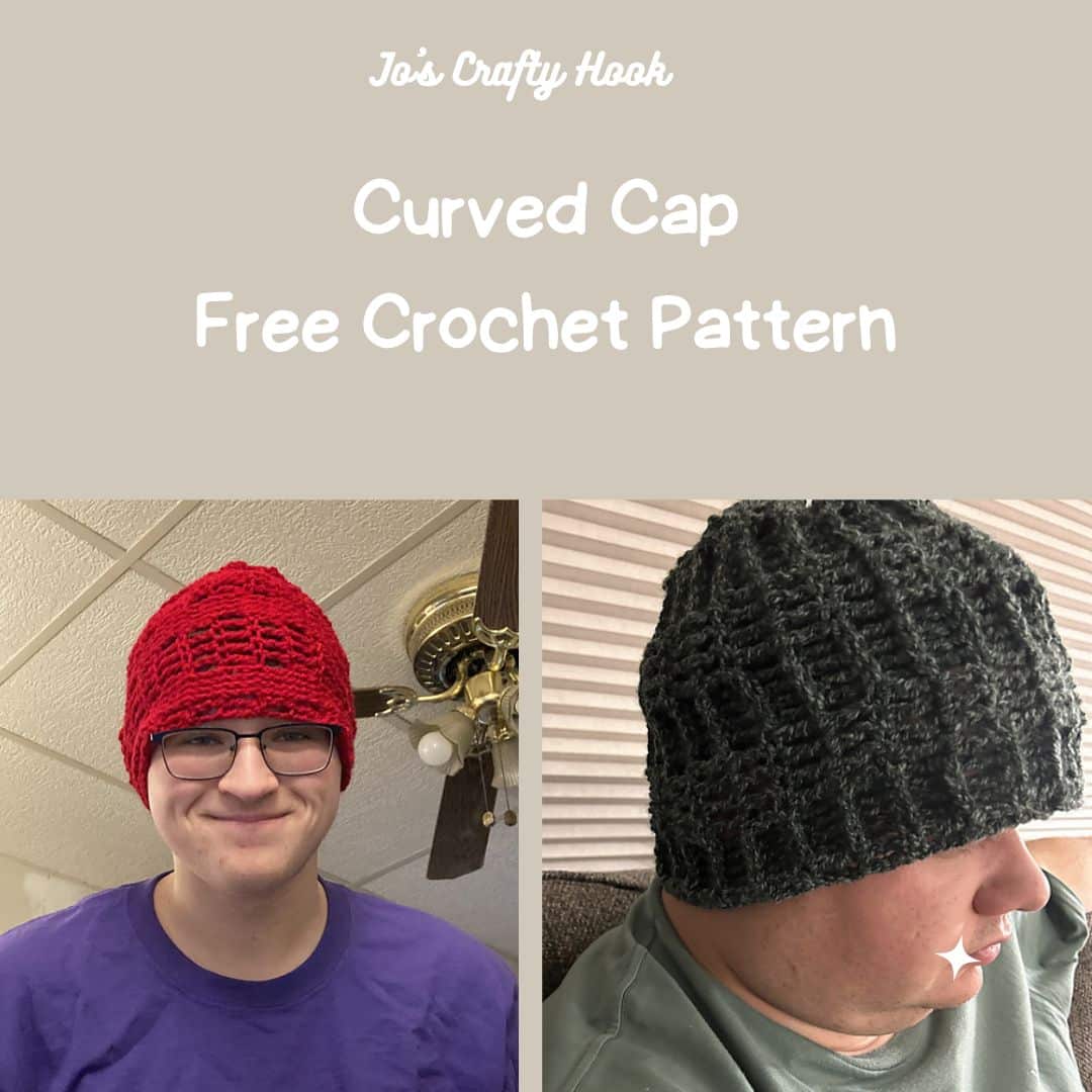 Curved Cap Free Crochet Pattern