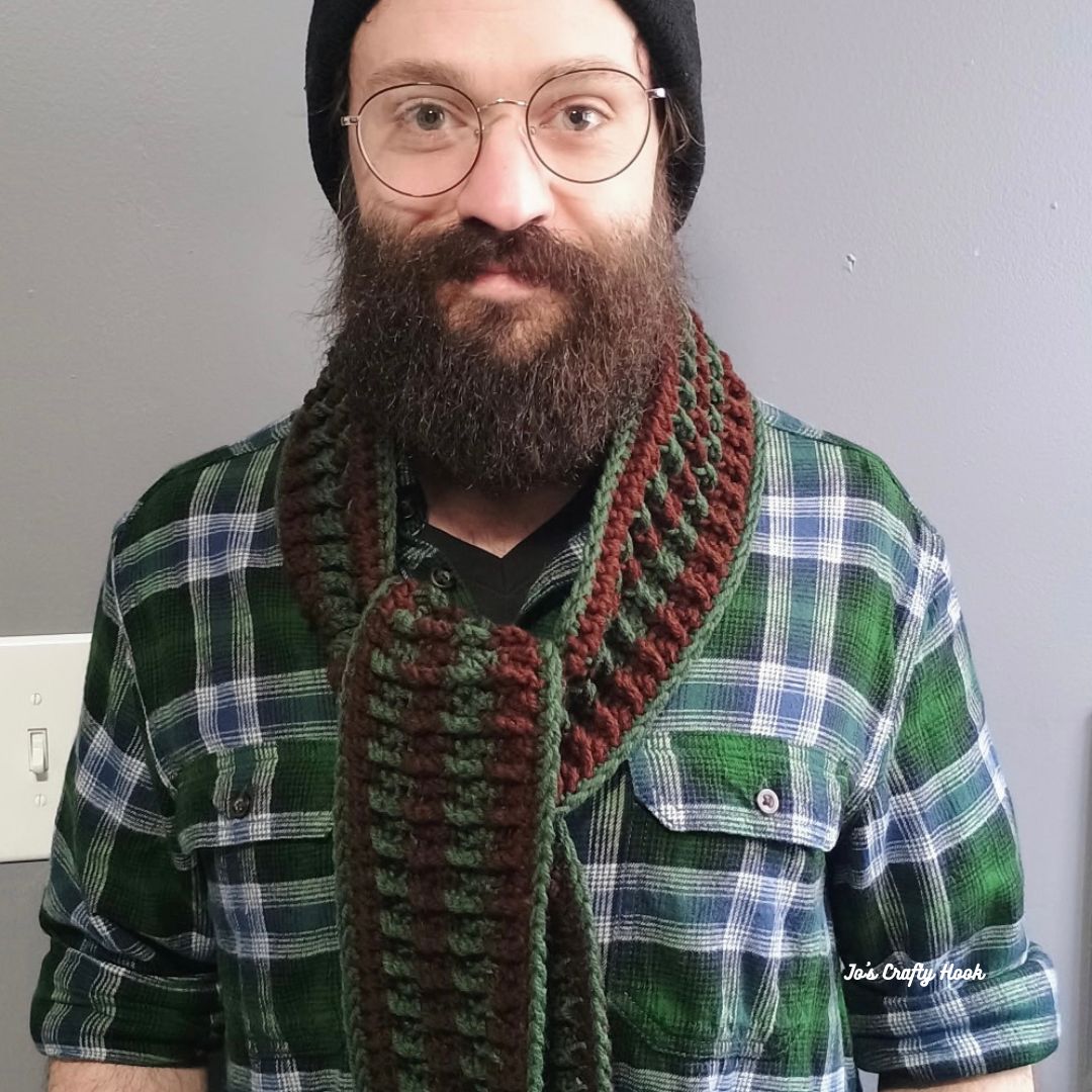Ridge Runner Men’s Scarf Free Crochet Pattern